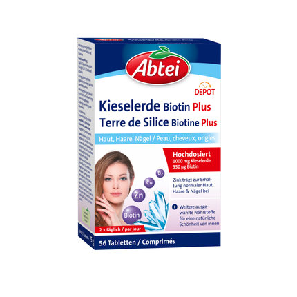 Abtei Kieselerde Biotin Plus Tabletten 56 Stück