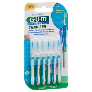 GUM Trav-Ler 1,6 mm ISO 5 conico blu 6 pezzi