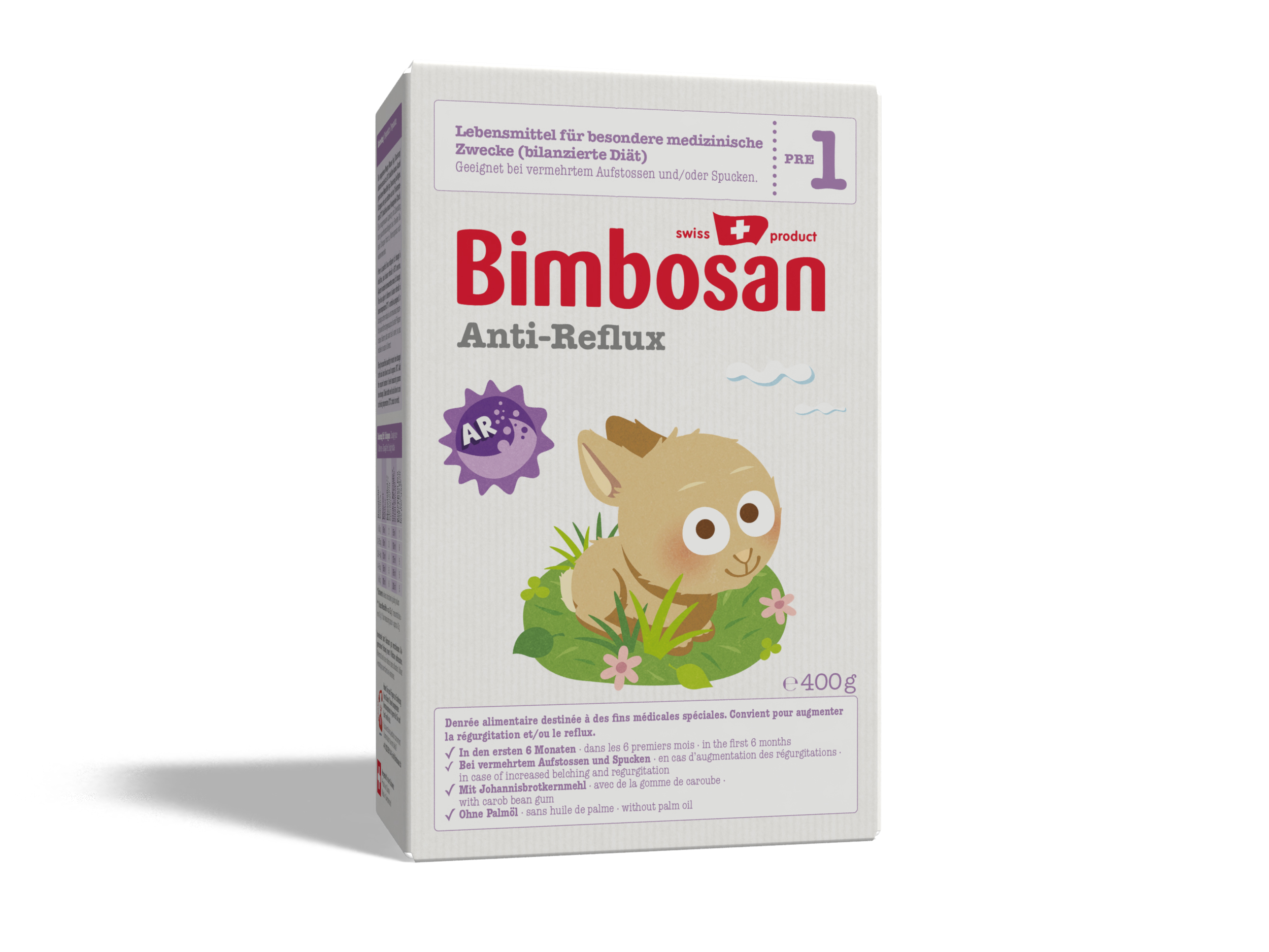 BIMBOSAN Anti-Reflux 1 Säuglingsmilch ohne Palmöl 400g