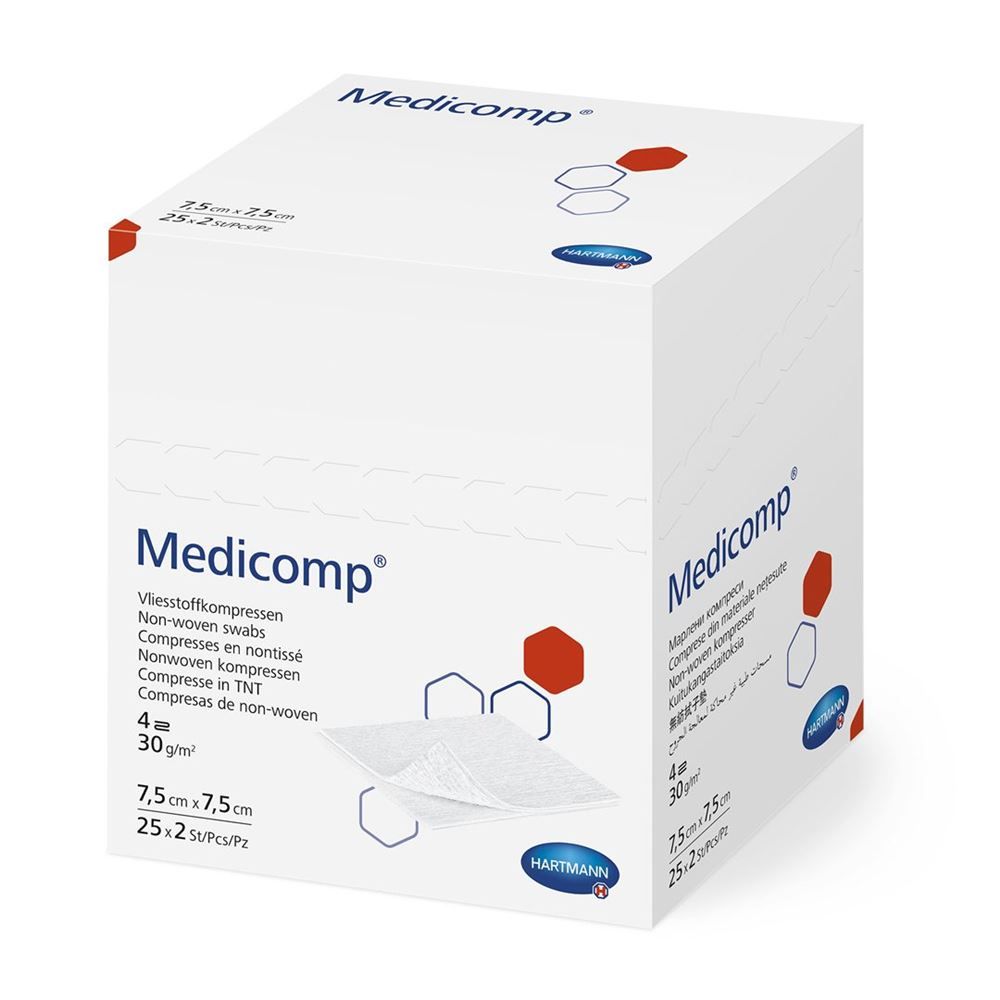 Medicomp Bl 4 pieghe S30 7,5x7,5 sterile 100 x 2 pezzi