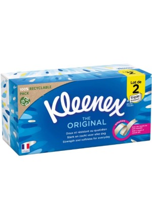 Fazzoletti cosmetici Kleenex ORIGINAL Scatola Duo 2 x 72 pezzi