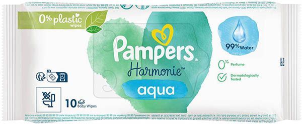 Pampers Salviette umidificate Aqua confezione da viaggio 10 pezzi