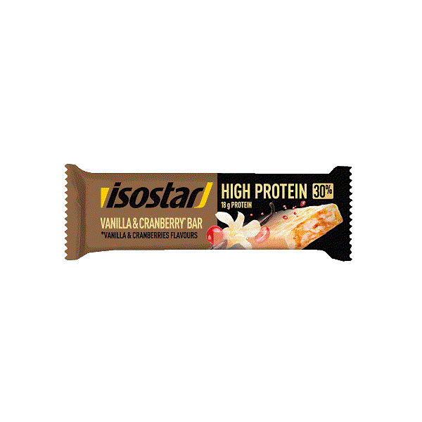Barretta iperproteica ISOSTAR Vaniglia e Mirtillo Rosso 55g