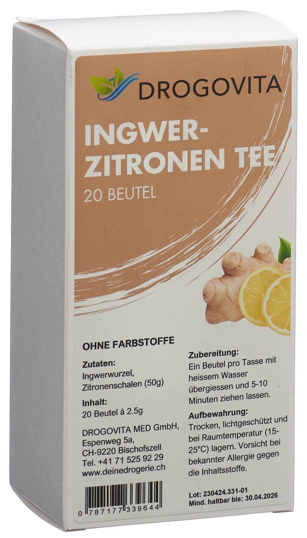 Drogovita Tè allo zenzero e limone Btl 20 pezzi