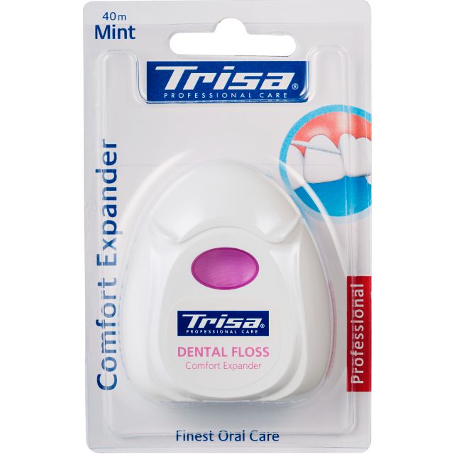 Filo interdentale Trisa Comfort Expander 40m menta Xilitolo
