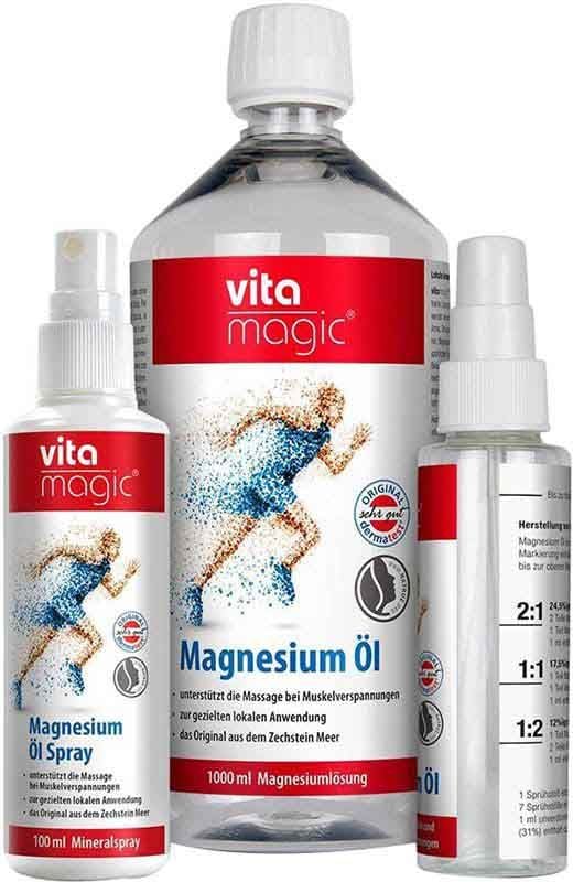 VITAMAGIC Olio Mg Set Spray Nachf 1lt+Leerfl