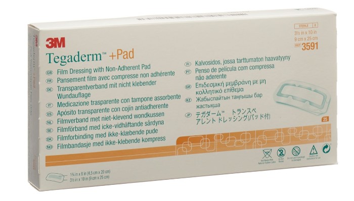 3M Tegaderm+Pad 9x25cm Wundkissen 4.5x20cm 25 Stück