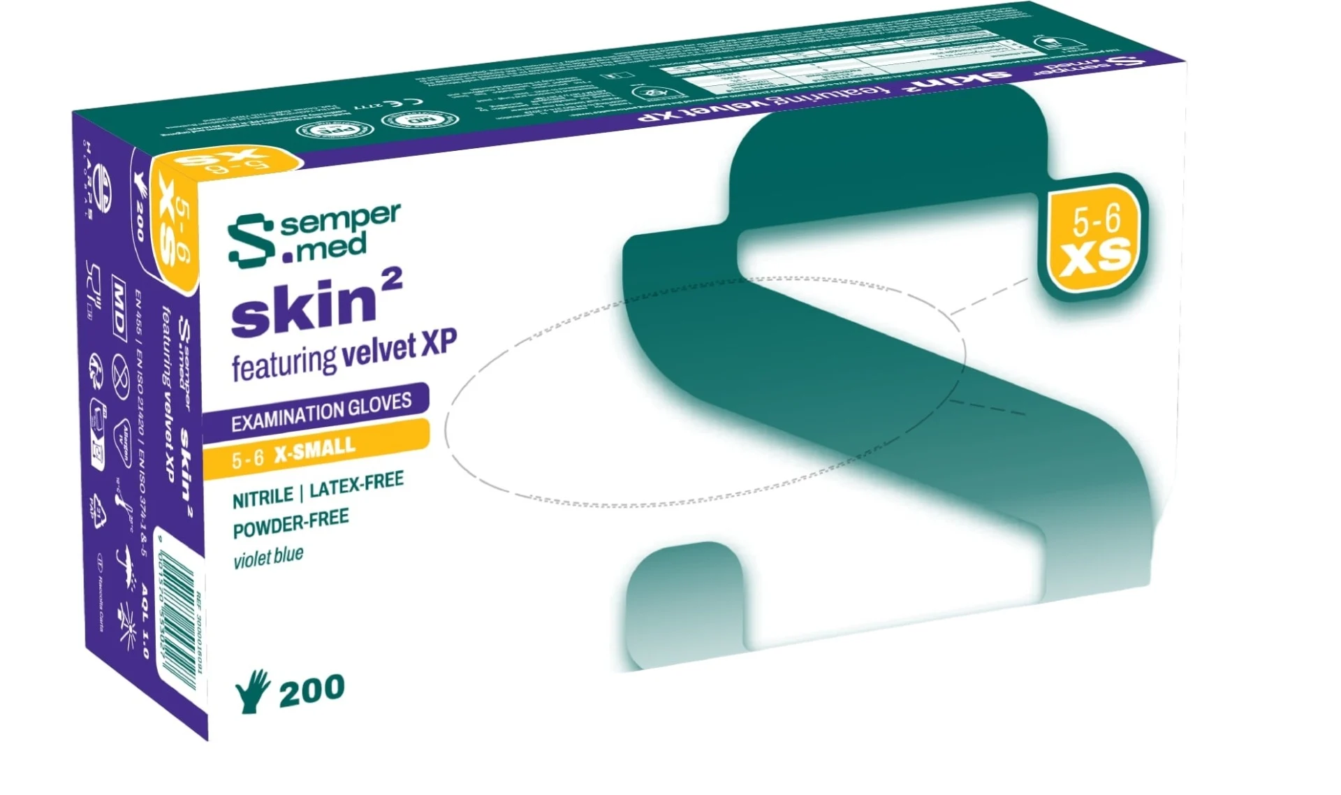 SEMPERMED Skin2 XS 200 pezzi