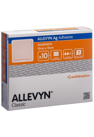 ALLEVYN AG Medicazione adesiva per ferite 10x10cm 10 pz.