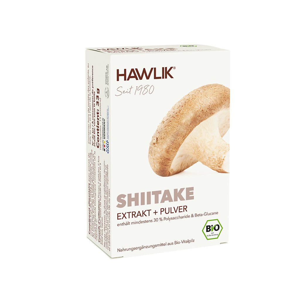 HAWLIK Estratto di Shiitake + Capsule in polvere 60 Capsule