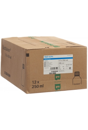 NaCl B. Braun soluzione per irrigazione 0,9 % 250ml West Ecotainer 12 pezzi