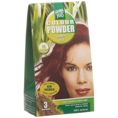 Henné Plus Polvere di colore 55 super rosso 100g