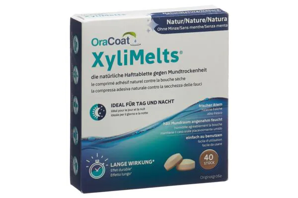 XyliMelts compresse adesive contro la secchezza delle fauci Natura senza menta 40 pezzi