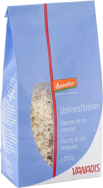 Vanadis Fiocchi di riso integrale Demeter Btl 250g