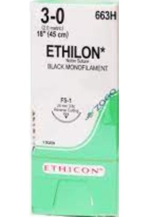 ETHILON I 45cm nero 3-0 FS-1 36 pezzi