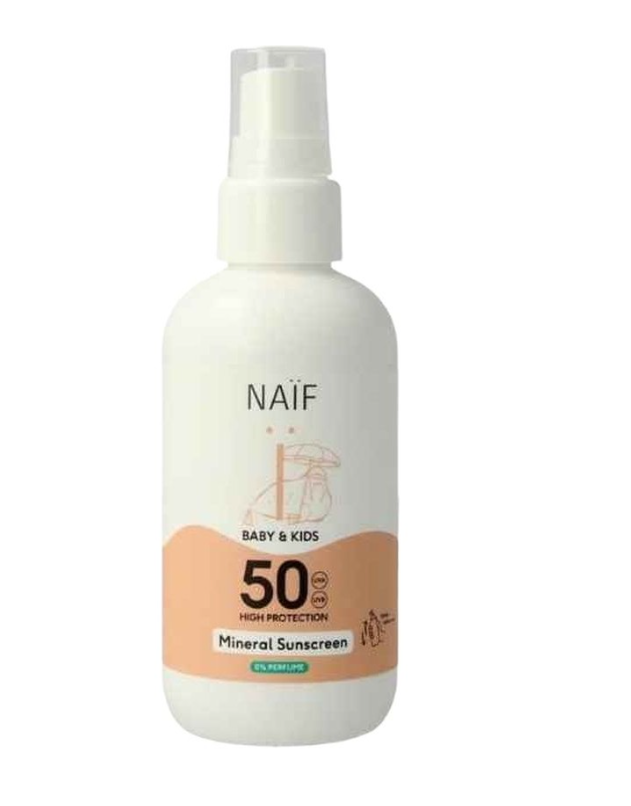 NAIF Baby&Kids Spray solare minerale senza profumo SPF50 100ml