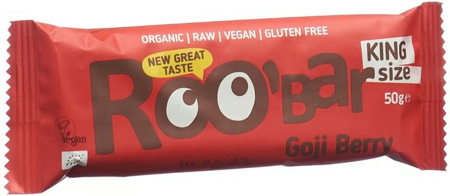 ROOBAR barretta di cibo crudo bacche di goji 50g
