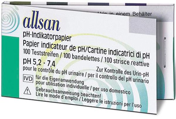 Carta indicatore Allsan pH 5,2-7,4 100 pezzi