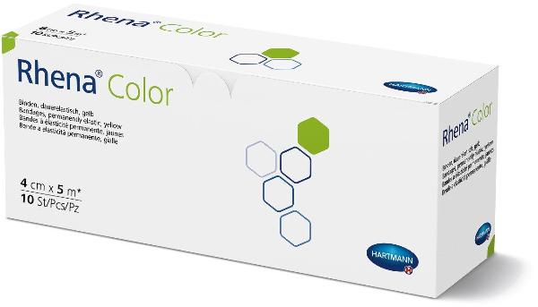 RHENA Benda elastica colorata 4cmx5m giallo aperta 10 pezzi