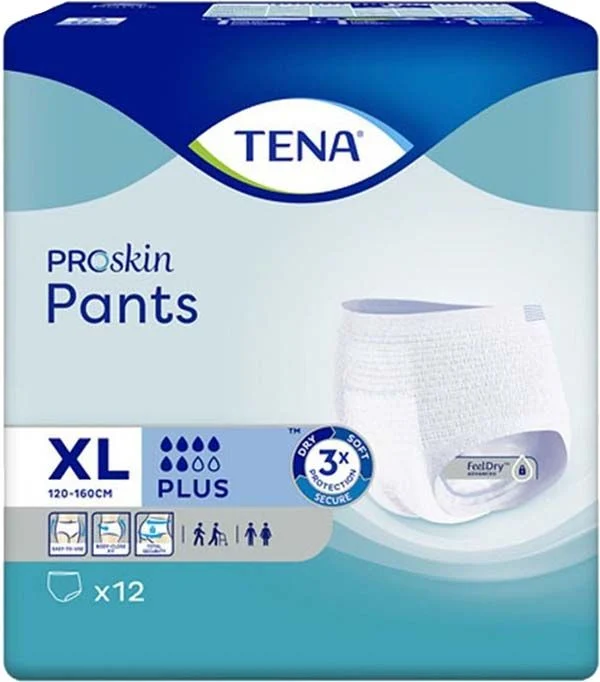 Tena Pants Plus XL 120-160cm (nuovo) 12 pezzi
