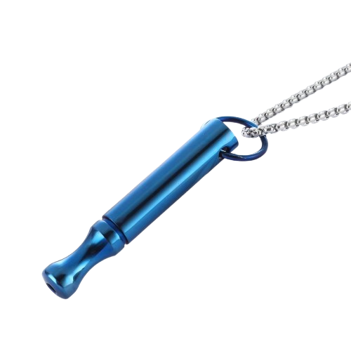 Collana respiratoria anti-ansia blu – Riduzione dello stress, consapevolezza e smettere di fumare