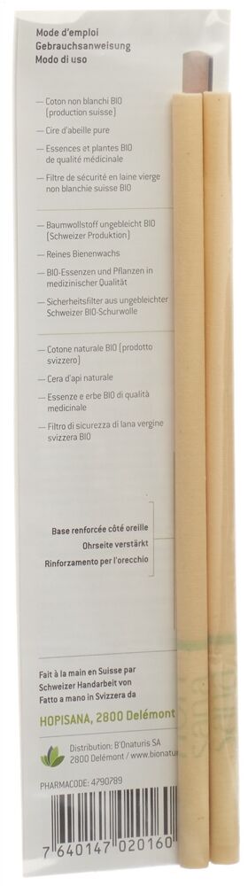 Candele per orecchie HOPISANA armonia verde 2 pezzi