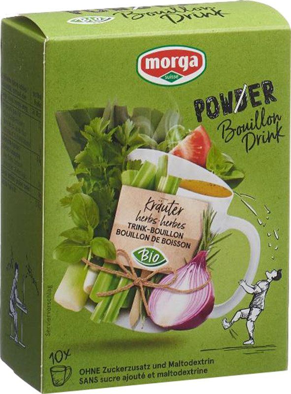 MORGA PowerPowder BouillonDri Kräu Organic 10 Btl 4g