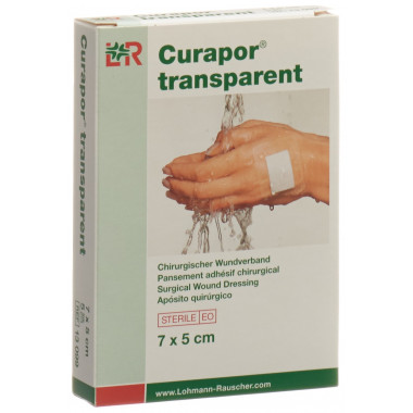Medicazione per ferite Curapor 7x5cm trasparente 5 confezioni