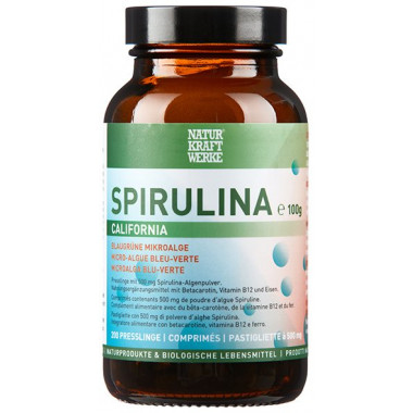 NaturKraftWerke Spirulina California pellet à 500mg 200 pezzi