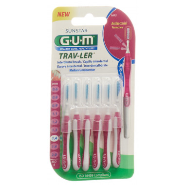 GUM Trav-Ler 1,4mm ISO 4 cilindri rosa 6 pezzi