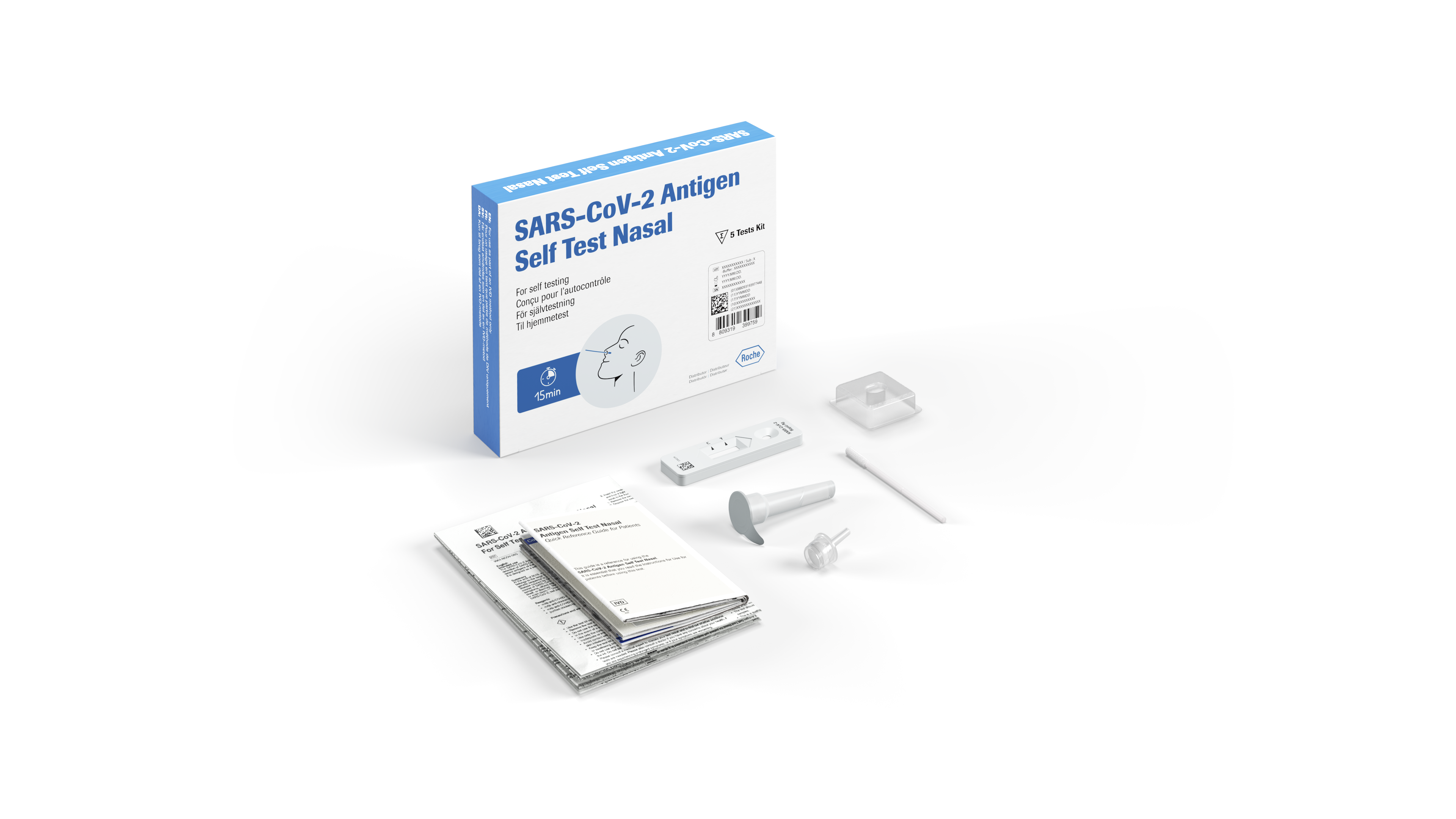 Roche SARS CoV-2 AG PST Test Nasale 5 pezzi