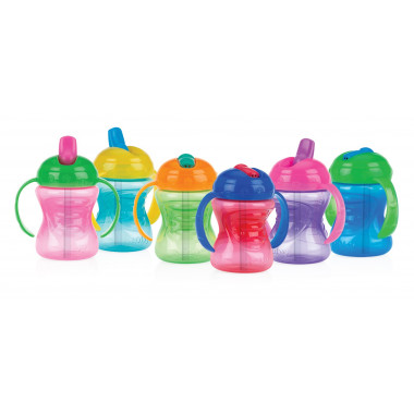 Tazza per bere Nuby 2-1 Free Flow 240ml tubo rimovibile 9+
