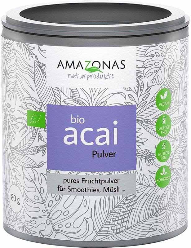 AMAZONAS acai biologico in polvere 100 % puro Ds 80g