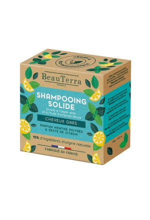 BeauTerra Shampoo Solido Capelli Grassi 75g