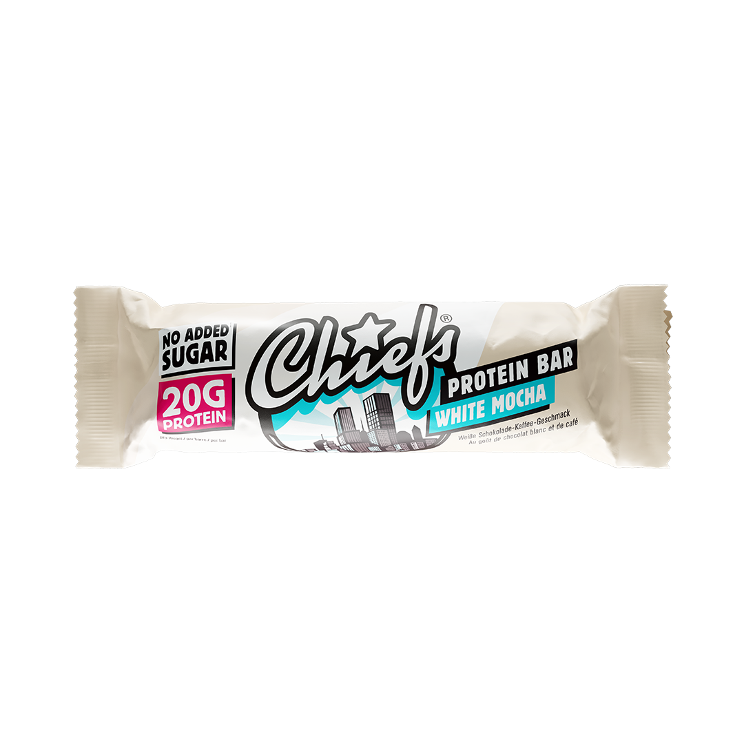 CHIEFS Barretta proteica White Mocha 12 x 55 g