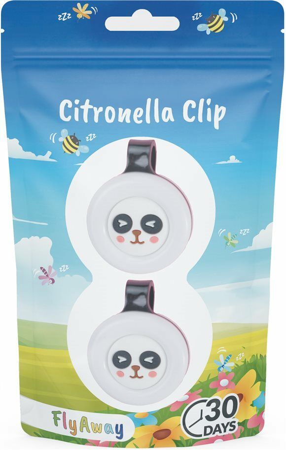 FLYAWAY Citronella-Clip Panda Duopack 2 pezzi