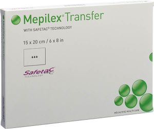 Mepilex Transfer Safetac medicazione per ferite 15x20cm silicone 5 pezzi