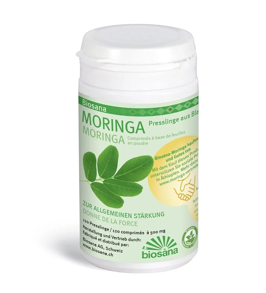 Biosana Moringa Foglie in Polvere Compresse Speciali 120 pezzi
