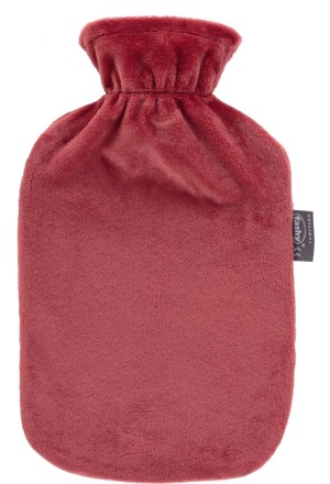 FASHY borsa dell'acqua calda 2l in pile rosso ruggine