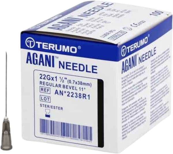 Terumo Agani monouso ca 22G 0,7x38mm nero 100 pezzi