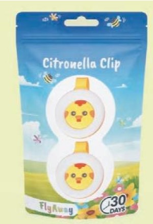 FLYAWAY Citronella-Clip Chick Duopack 2 pezzi