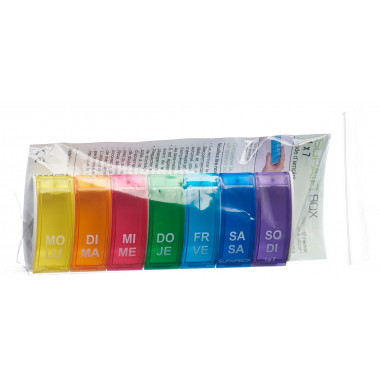 Supairbox 1x7 dispenser settimanale tedesco/francese arcobaleno