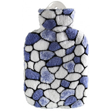 SÄNGER borsa dell'acqua calda da 2 l con copertura in peluche, ciottolo