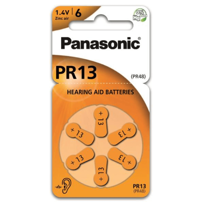 Batterie per apparecchi acustici Panasonic 13 6 pezzi