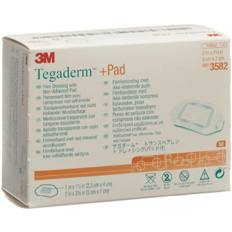 3M Tegaderm+Pad 5x7cm Tampone per ferite 2,5x4cm 50 pezzi