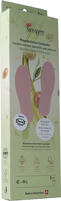 Swisspers suole fresche a piedi nudi L 44 rosé 6 paia