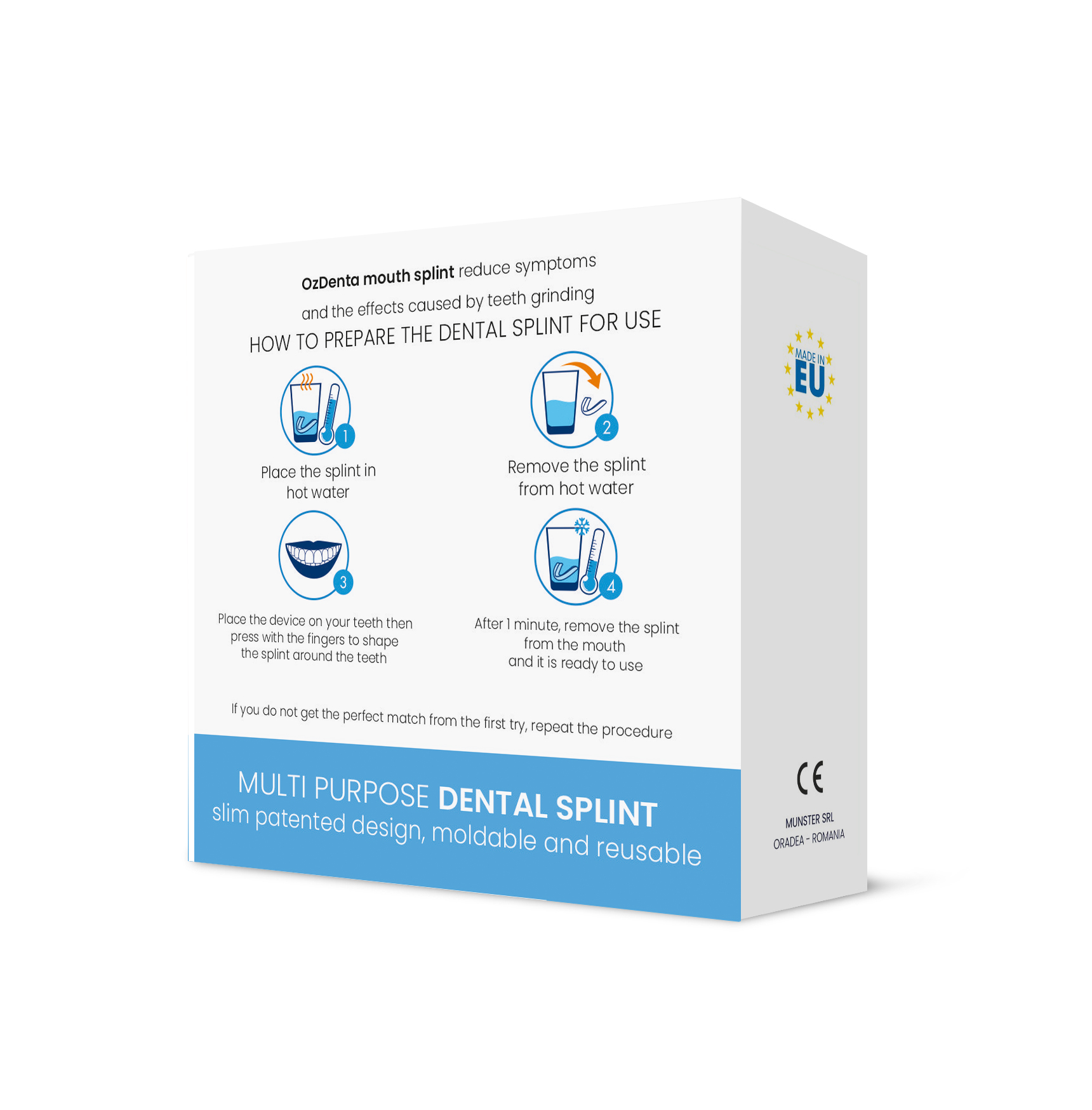 OzDenta® bite splint con aroma di mentolo