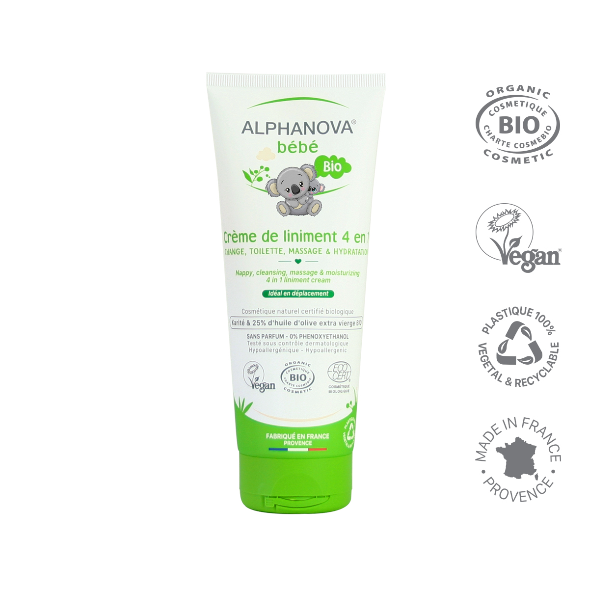 ALPHANOVA® BB Liniment Crema per la pelle biologica 200ml