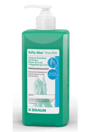 Pompa dosatrice per disinfettante per mani SOFTA-MAN PURE 500ml