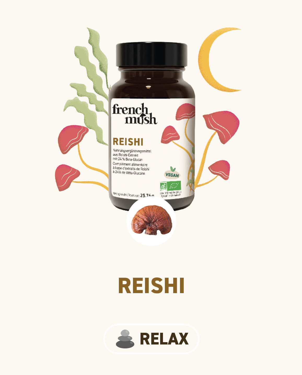 Capsule di Mush Reishi francese 56 Capsule